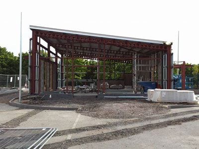 Steel outdoor construction fabrication