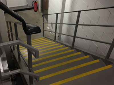 Interior steel staircases